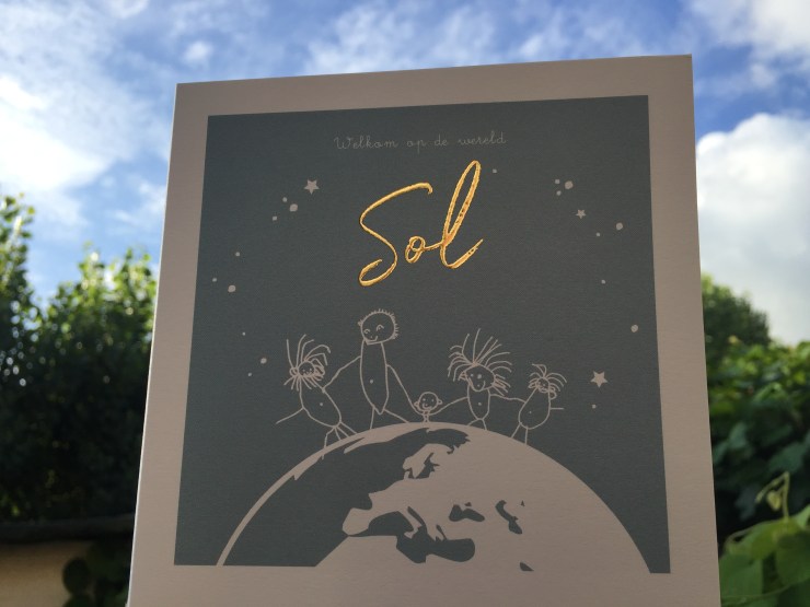 Geboortekaartje Sol Lief Leuk & Eigen MOMspiration The Flying Dutch Family